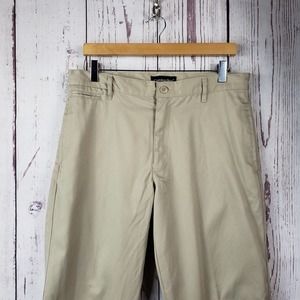 Carolina Bay Casual Pants Mens Size 34Wx30L Flat Front Straight Leg Beige